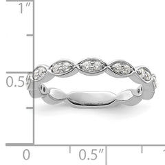 14k White Gold 1/4 carat Lab Grown Diamond VS/SI+ G+ Complete Fashion Band