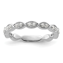 14k White Gold 1/4 carat Lab Grown Diamond VS/SI+ G+ Complete Fashion Band