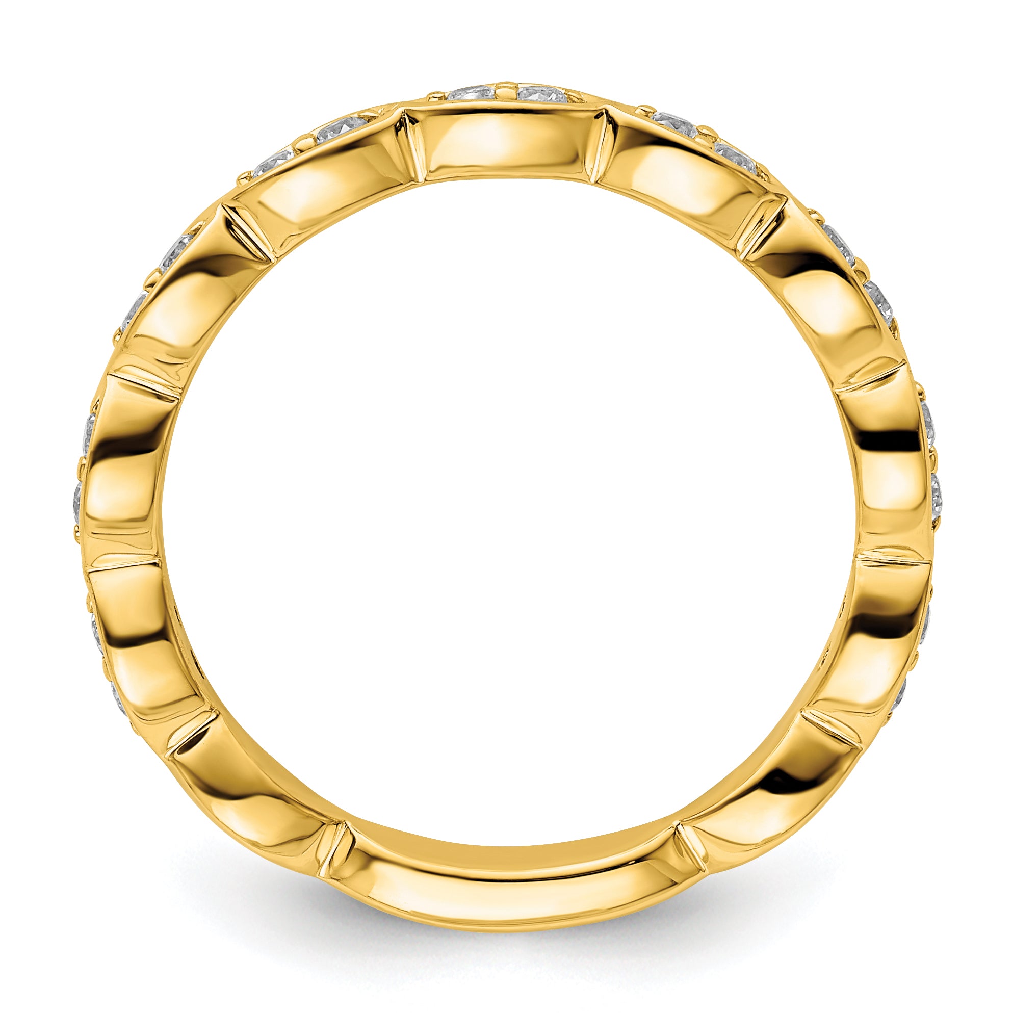 14k 1/4 carat Lab Grown Diamond VS/SI+ G+ Complete Fashion Band Secondary image