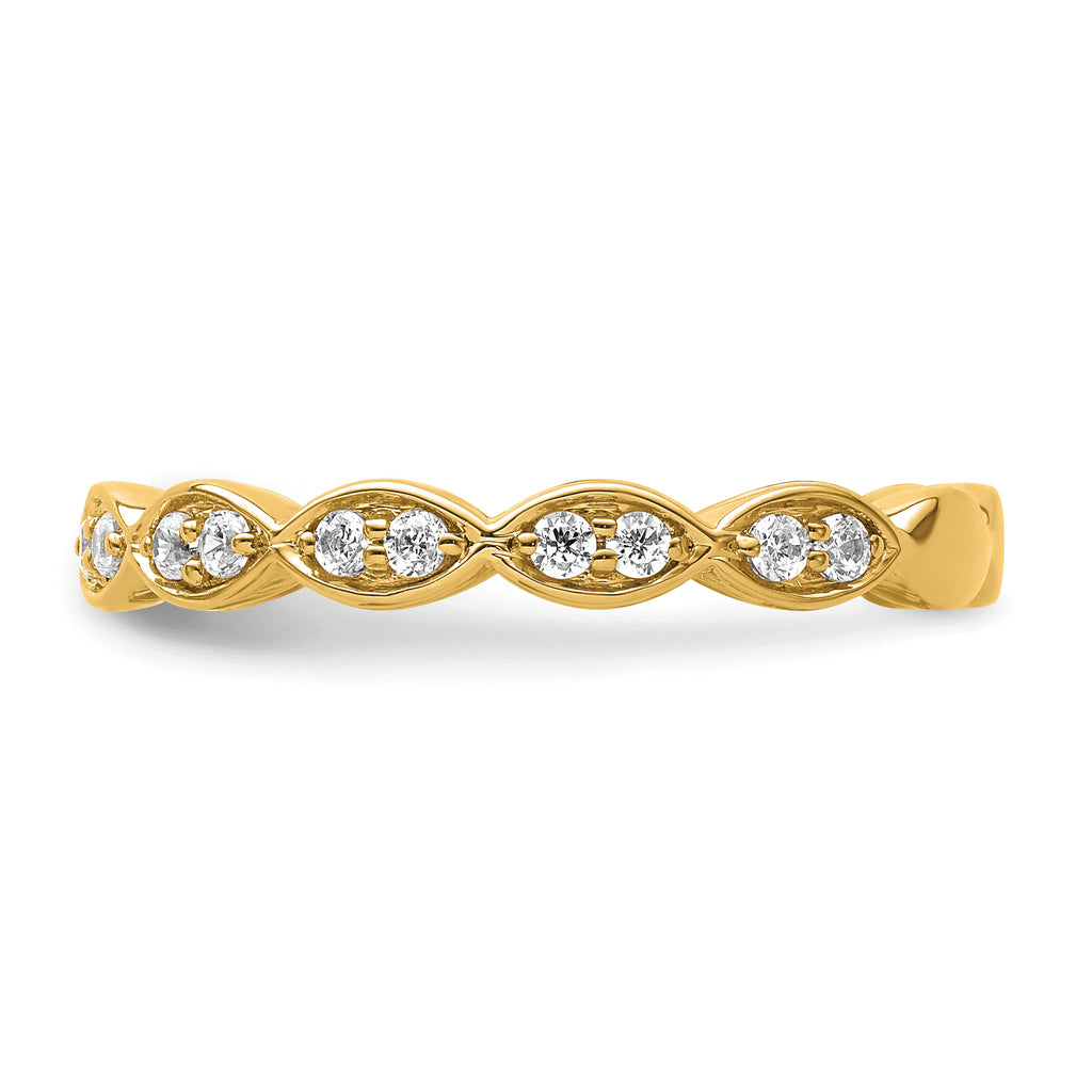 14k 1/4 carat Lab Grown Diamond VS/SI+ G+ Complete Fashion Band