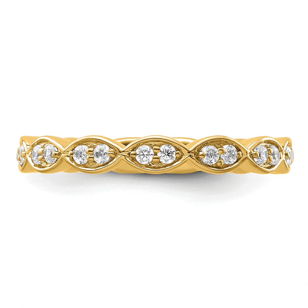 14k 1/4 carat Lab Grown Diamond VS/SI+ G+ Complete Fashion Band