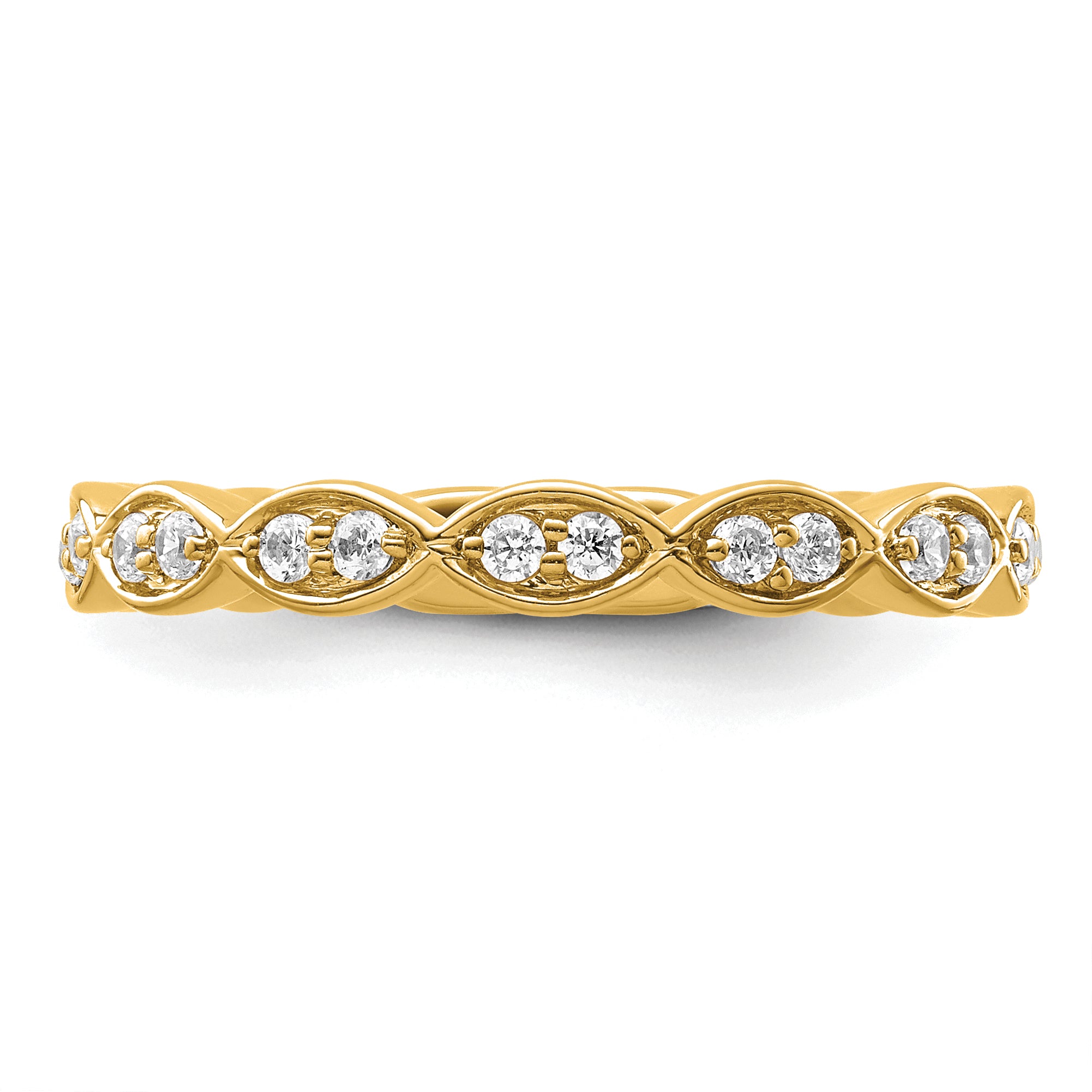 14k 1/4 carat Lab Grown Diamond VS/SI+ G+ Complete Fashion Band