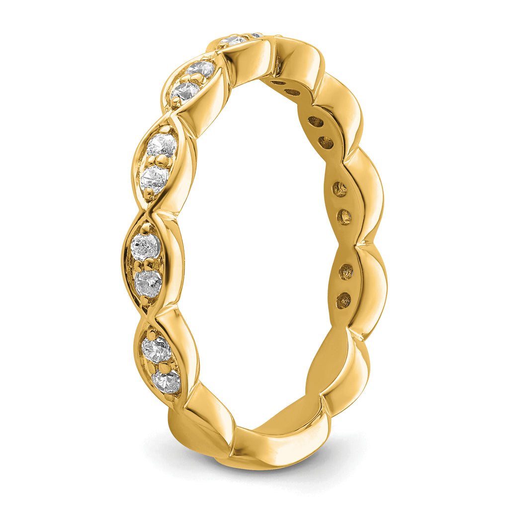 14k 1/4 carat Lab Grown Diamond VS/SI+ G+ Complete Fashion Band
