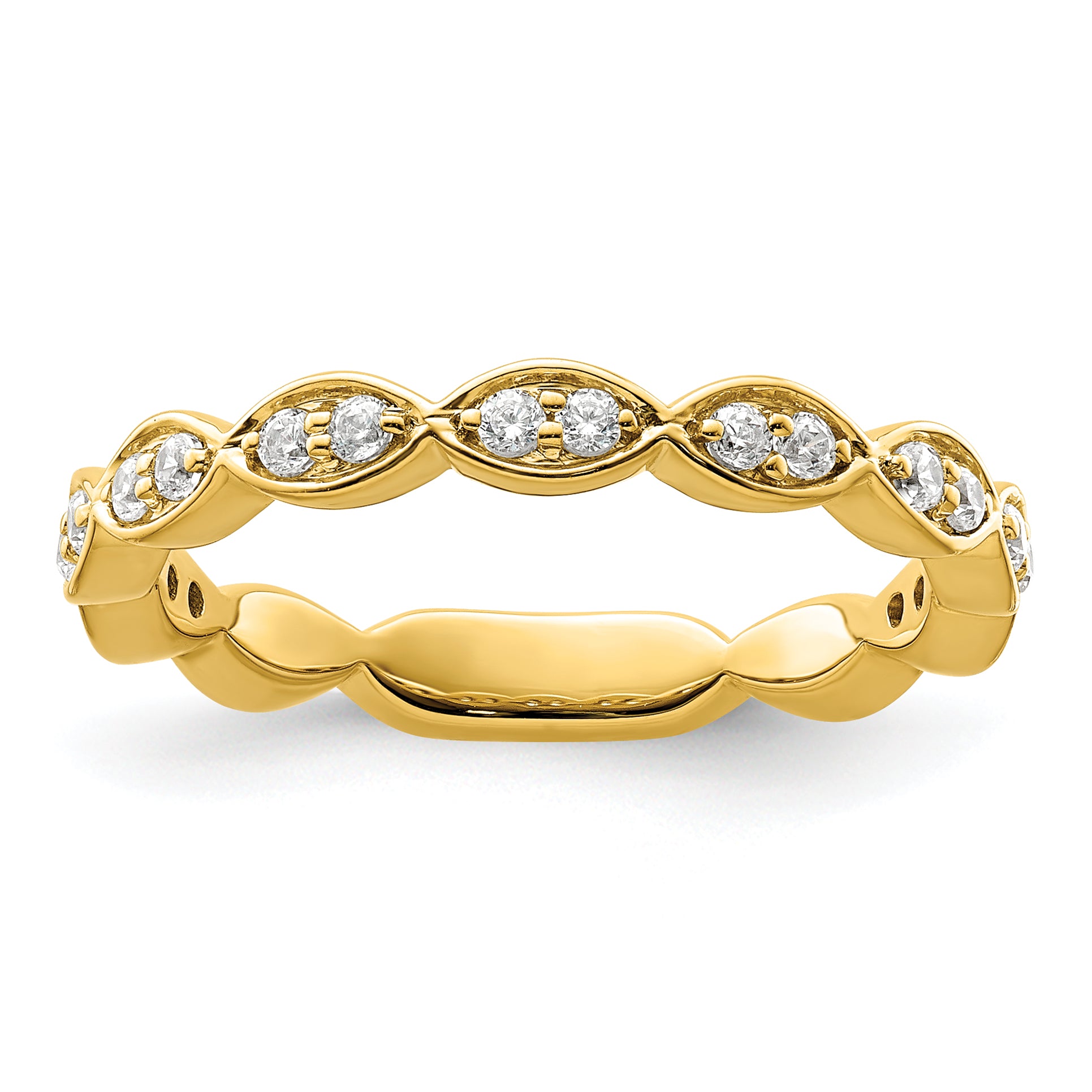14k 1/4 carat Lab Grown Diamond VS/SI+ G+ Complete Fashion Band
