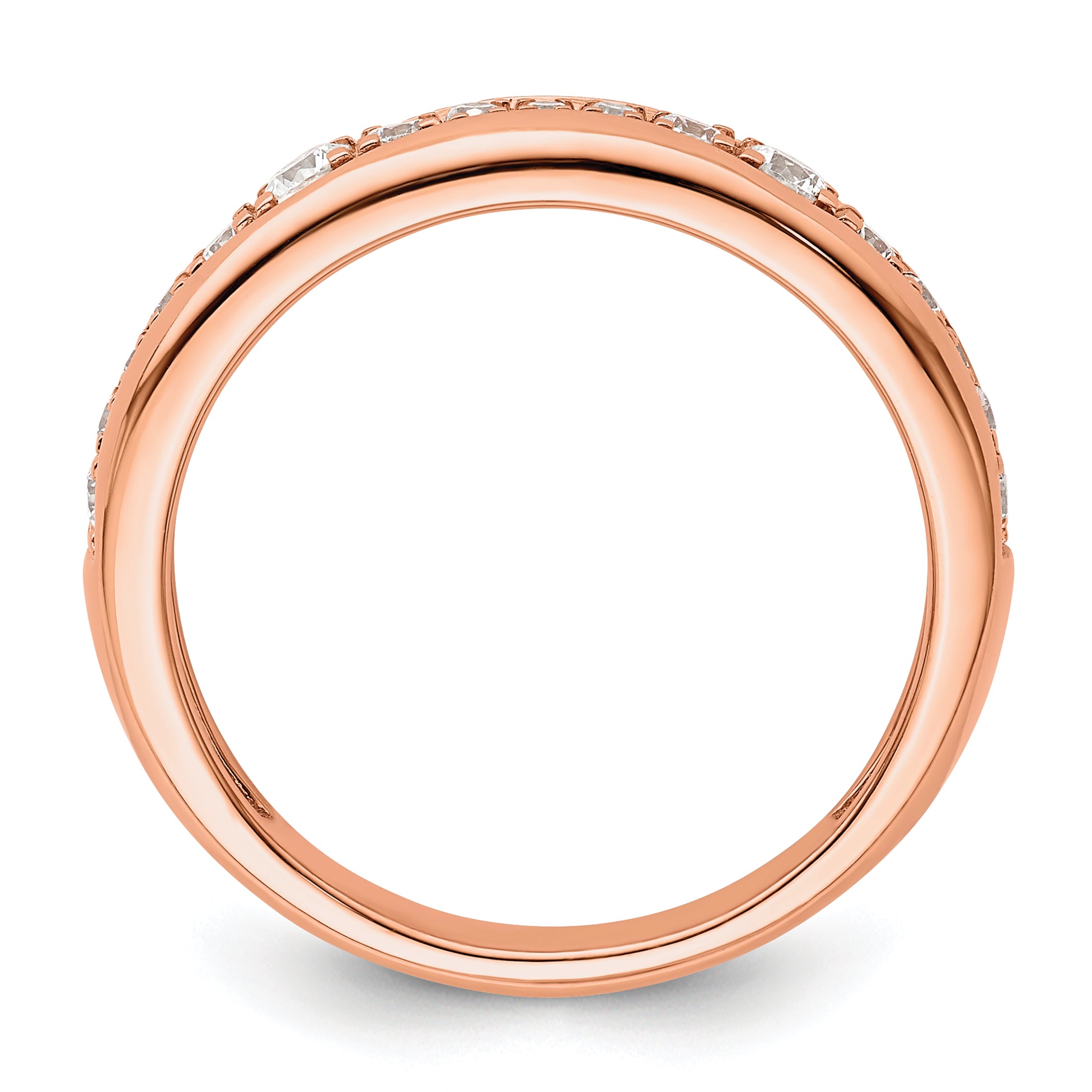 14k Rose Gold 3/8 carat Lab Grown Diamond VS/SI+ G+ Complete Fashion Band Secondary image