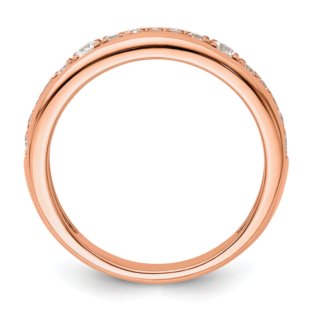 14k Rose Gold 3/8 carat Lab Grown Diamond VS/SI+ G+ Complete Fashion Band