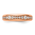 14k Rose Gold 3/8 carat Lab Grown Diamond VS/SI+ G+ Complete Fashion Band