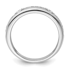 14k White Gold 3/8 carat Lab Grown Diamond VS/SI+ G+ Complete Fashion Band
