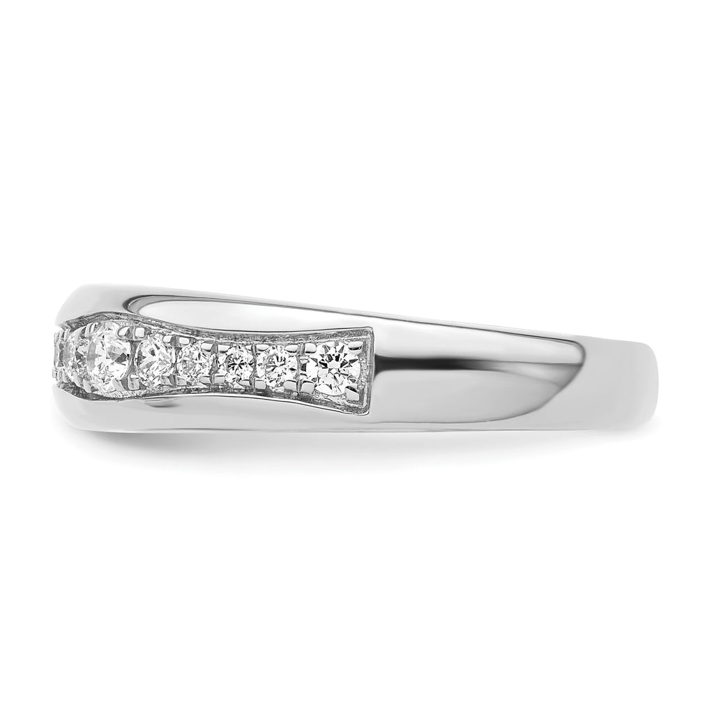14k White Gold 3/8 carat Lab Grown Diamond VS/SI+ G+ Complete Fashion Band