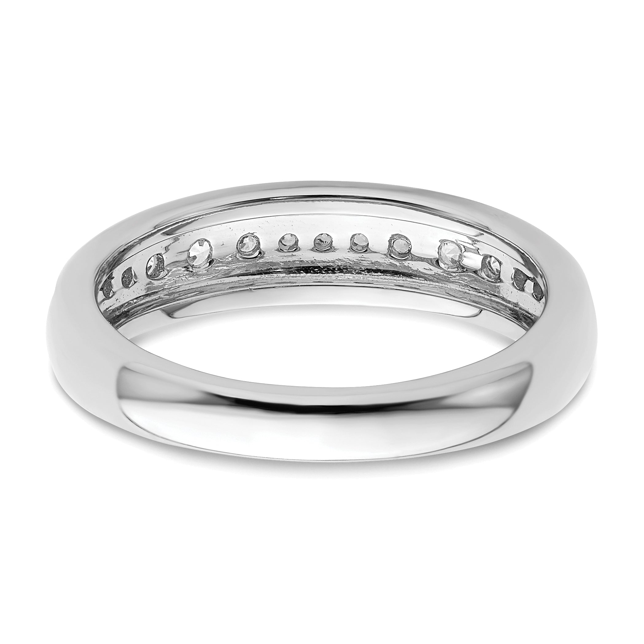 14k White Gold 3/8 carat Lab Grown Diamond VS/SI+ G+ Complete Fashion Band