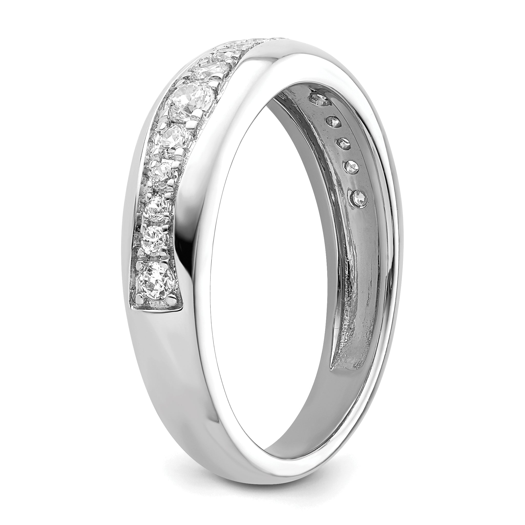 14k White Gold 3/8 carat Lab Grown Diamond VS/SI+ G+ Complete Fashion Band