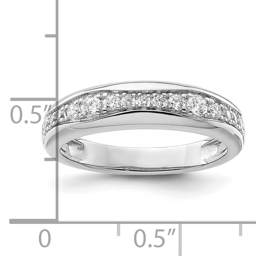 14k White Gold 3/8 carat Lab Grown Diamond VS/SI+ G+ Complete Fashion Band