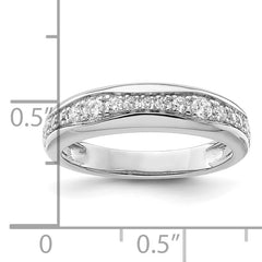 14k White Gold 3/8 carat Lab Grown Diamond VS/SI+ G+ Complete Fashion Band