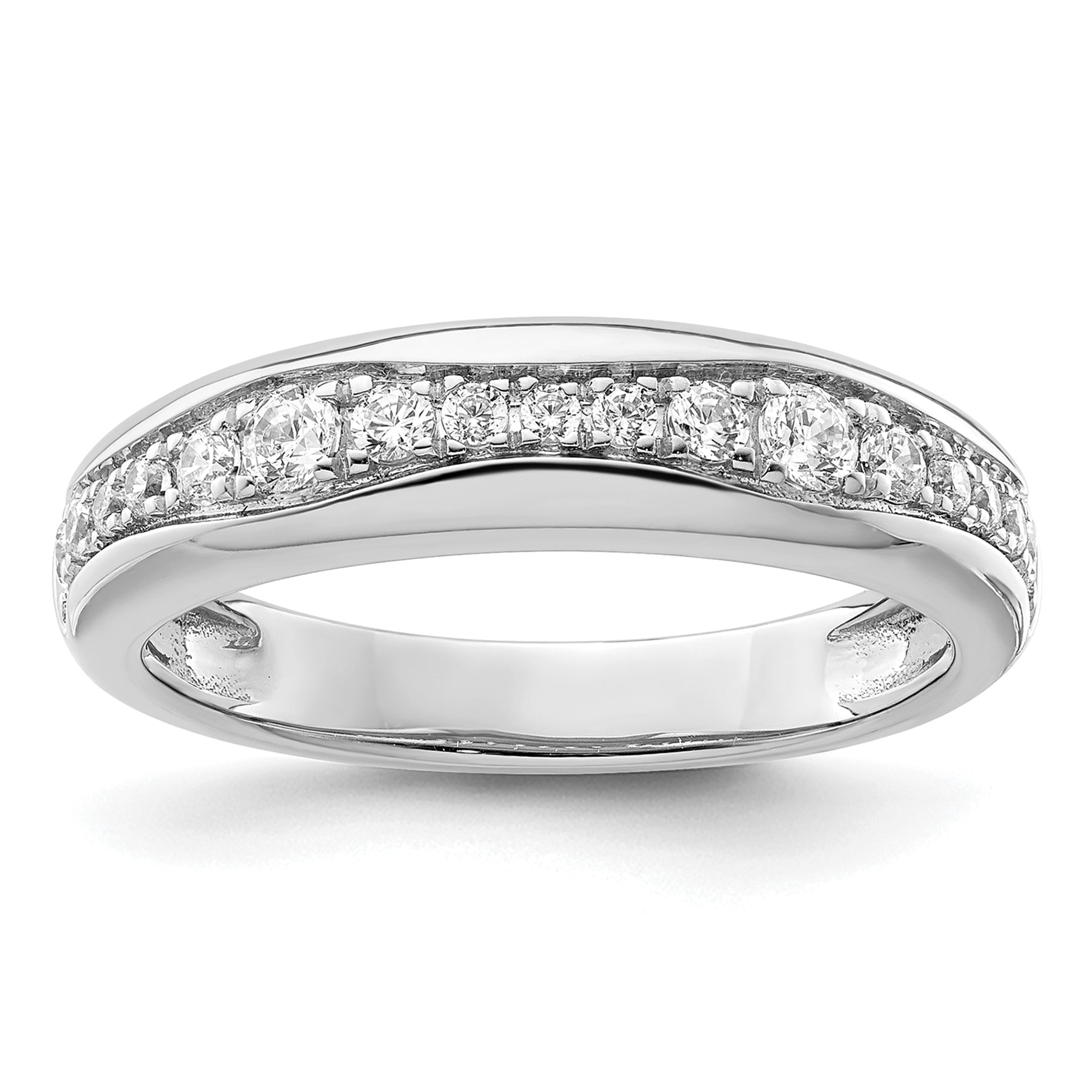 14k White Gold 3/8 carat Lab Grown Diamond VS/SI+ G+ Complete Fashion Band Main image