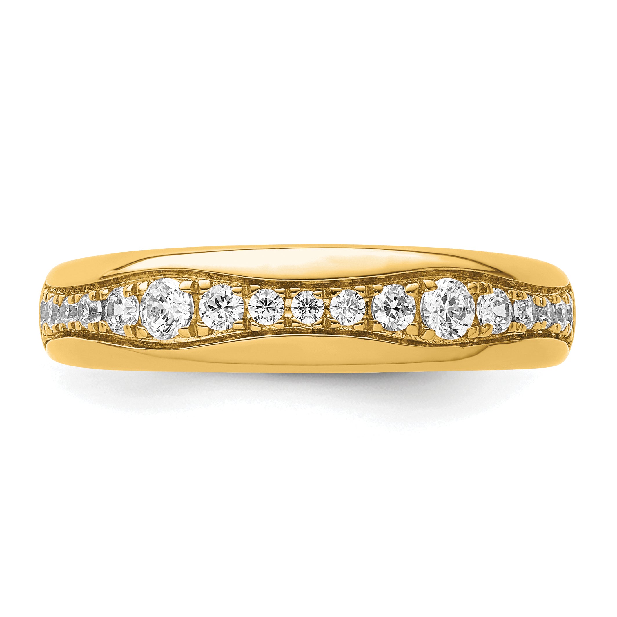 14k 3/8 carat Lab Grown Diamond VS/SI+ G+ Complete Fashion Band