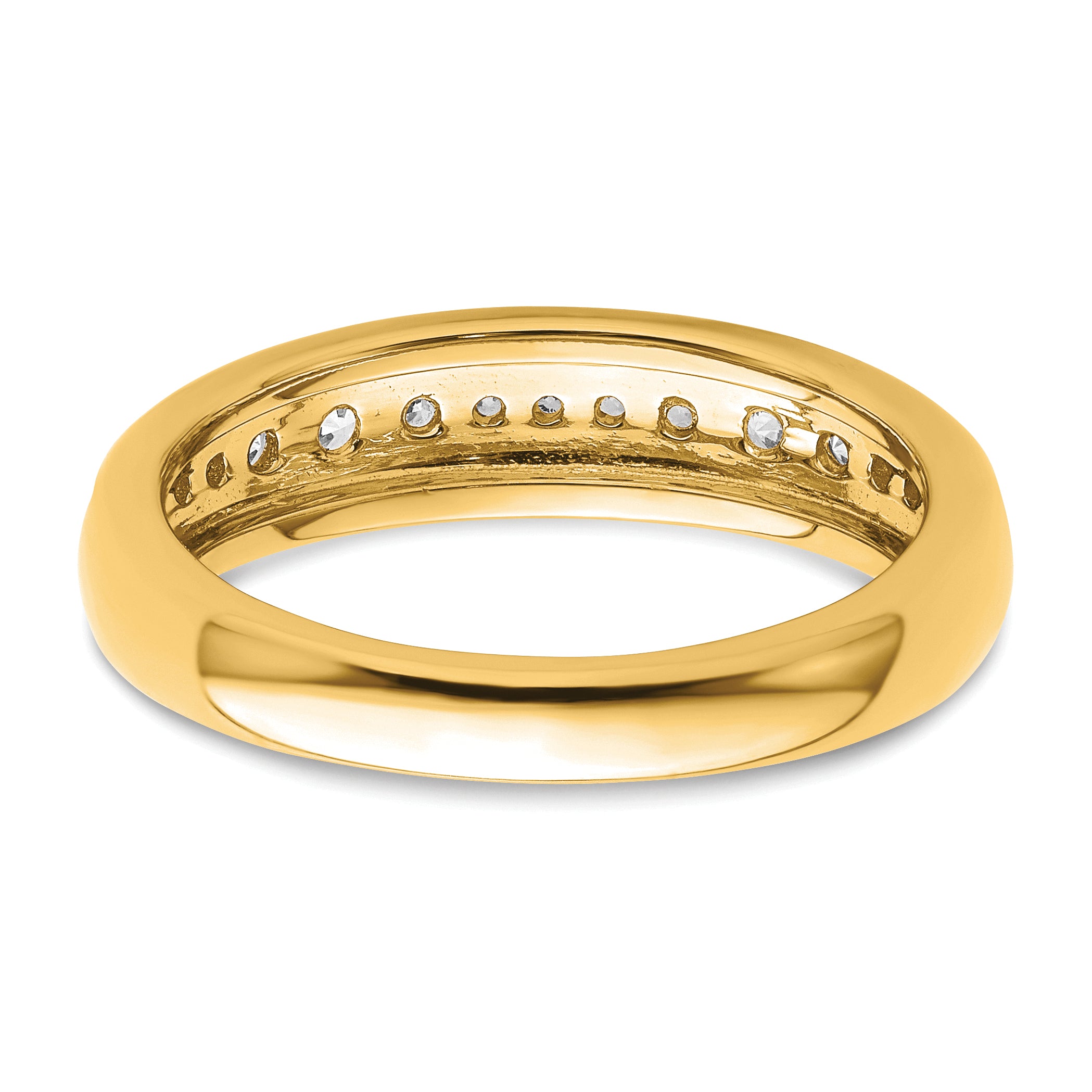 14k 3/8 carat Lab Grown Diamond VS/SI+ G+ Complete Fashion Band