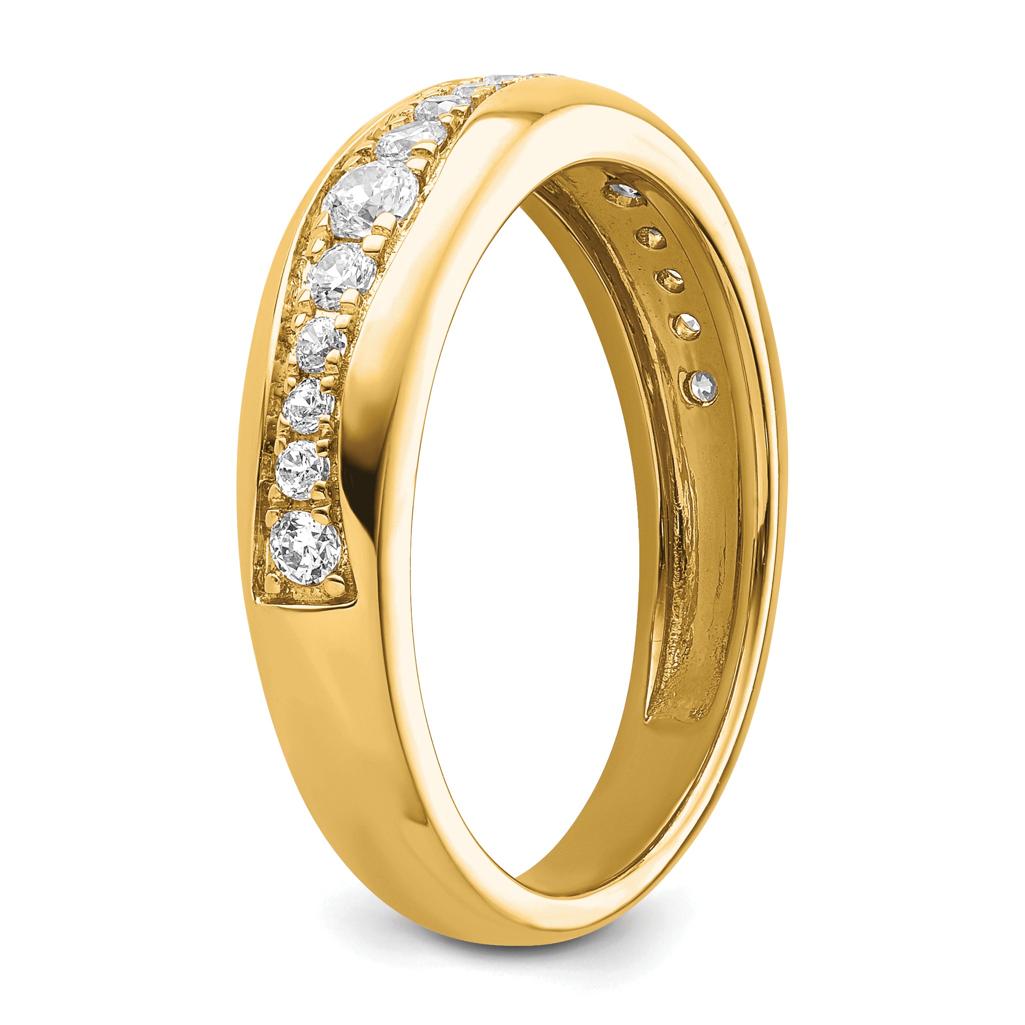 14k 3/8 carat Lab Grown Diamond VS/SI+ G+ Complete Fashion Band