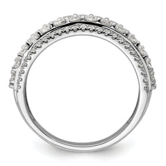 14k White Gold 1 1/2 carat Lab Grown Diamond VS/SI+ G+ Complete Fashion Band