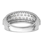14k White Gold 1 1/2 carat Lab Grown Diamond VS/SI+ G+ Complete Fashion Band