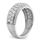 14k White Gold 1 1/2 carat Lab Grown Diamond VS/SI+ G+ Complete Fashion Band