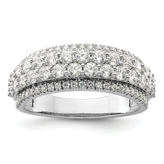 14k White Gold 1 1/2 carat Lab Grown Diamond VS/SI+ G+ Complete Fashion Band