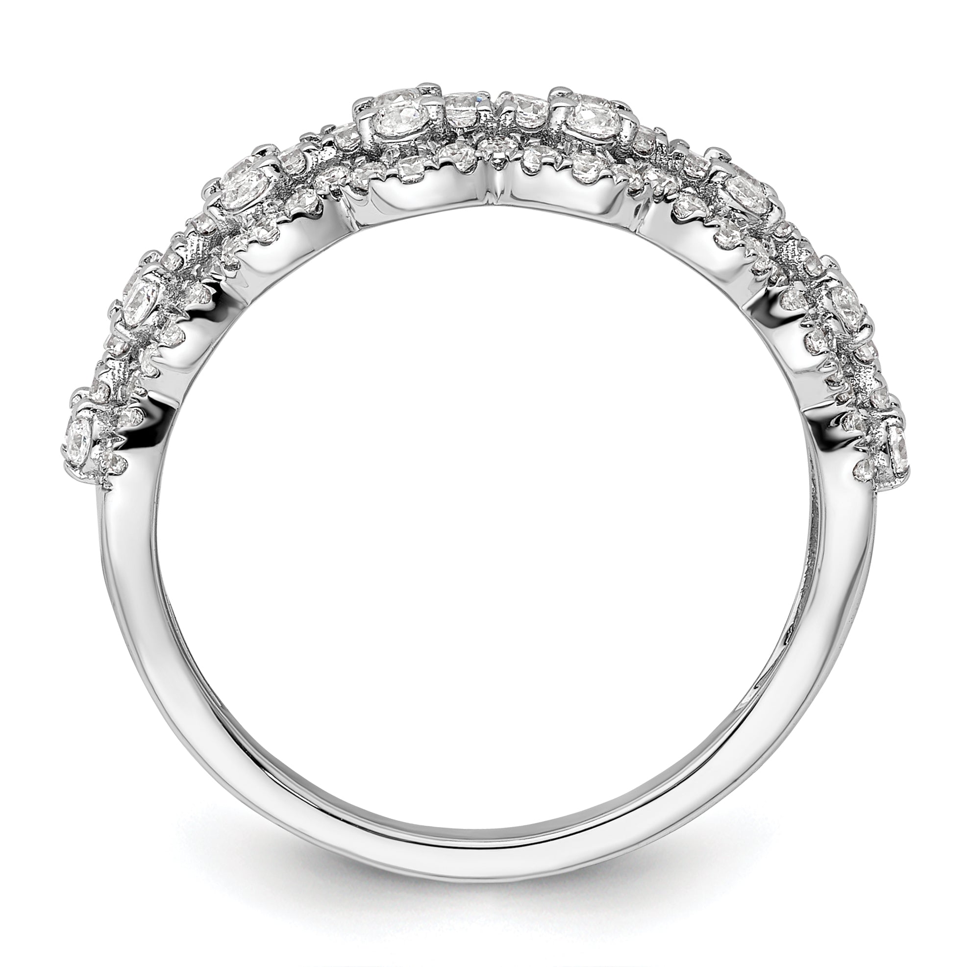 14K White Gold Lab Grown Diamond VS/SI+ G+ Band