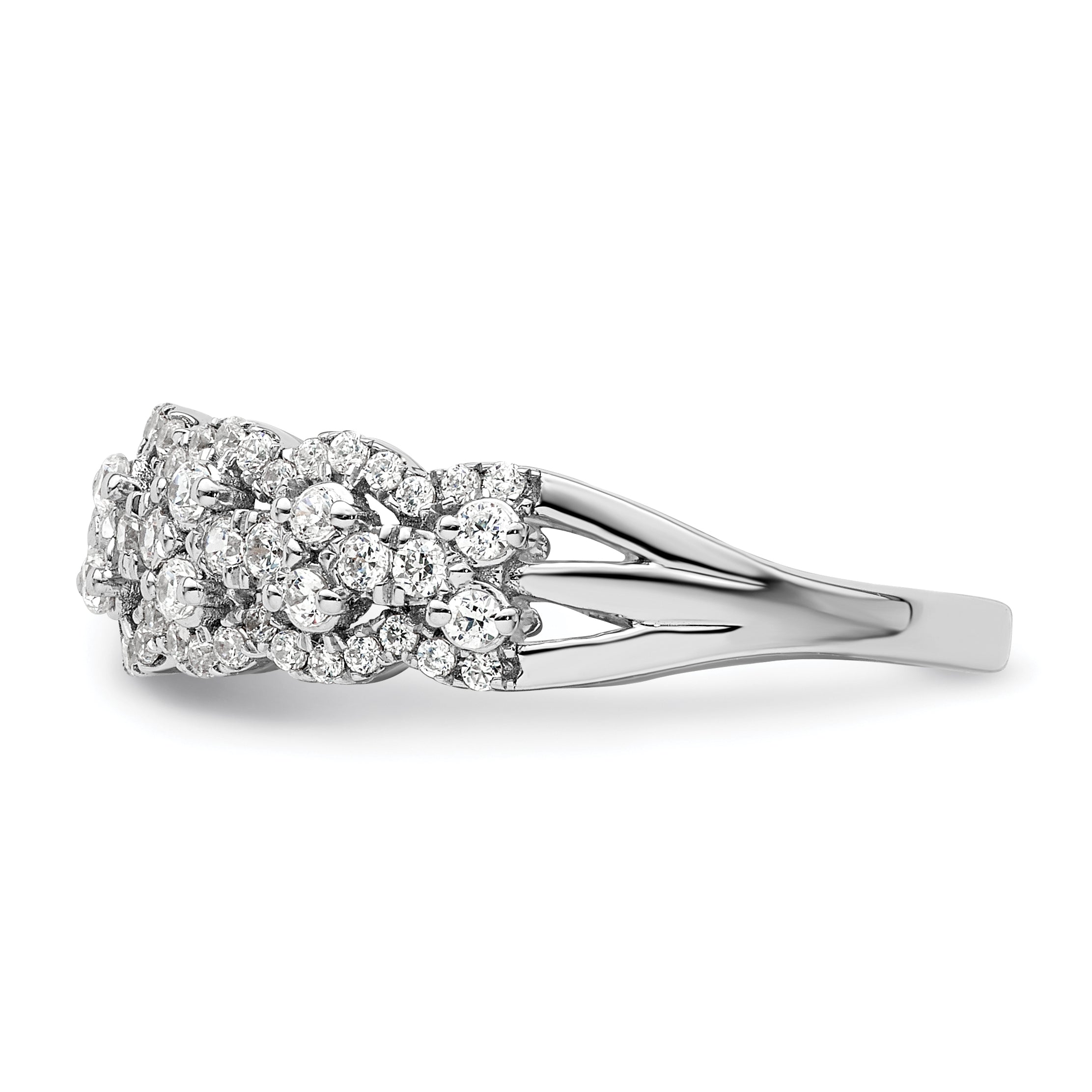 14K White Gold Lab Grown Diamond VS/SI+ G+ Band
