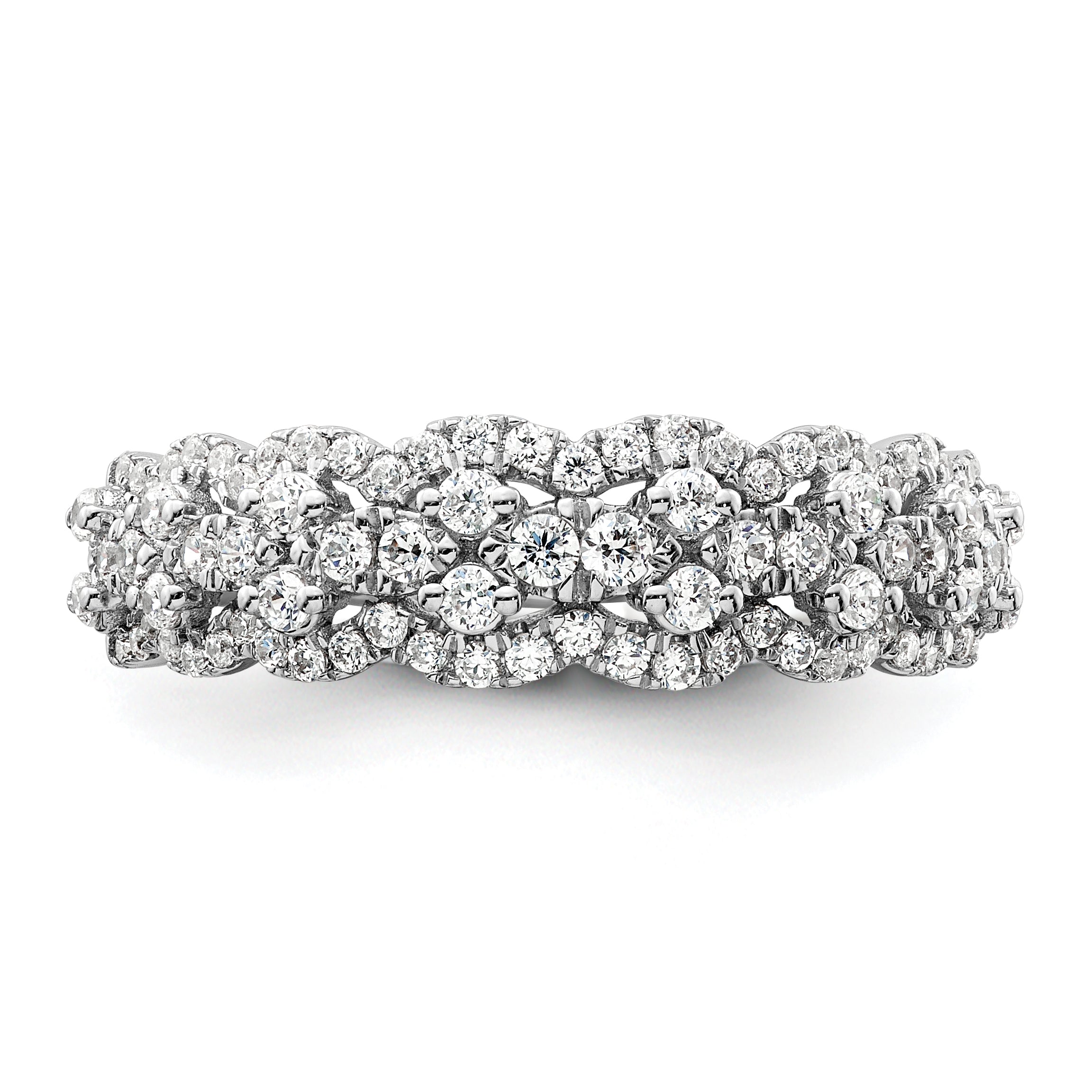 14K White Gold Lab Grown Diamond VS/SI+ G+ Band
