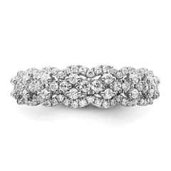 14K White Gold Lab Grown Diamond VS/SI+ G+ Band