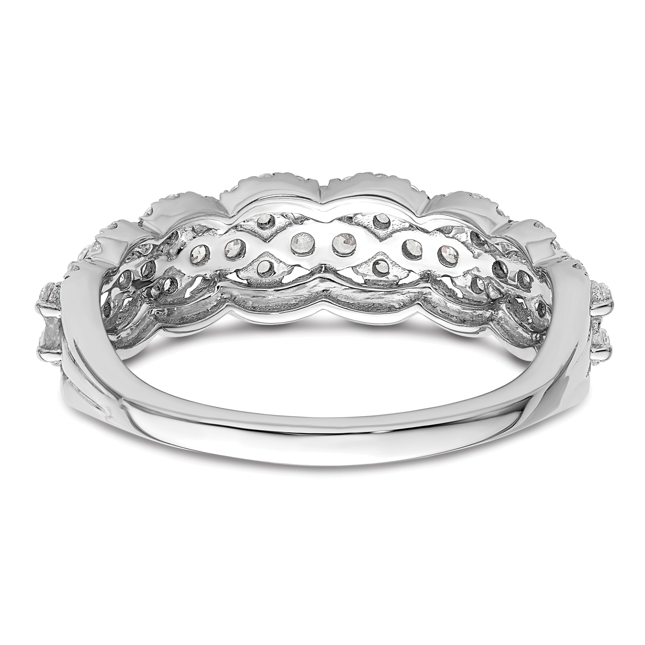 14K White Gold Lab Grown Diamond VS/SI+ G+ Band