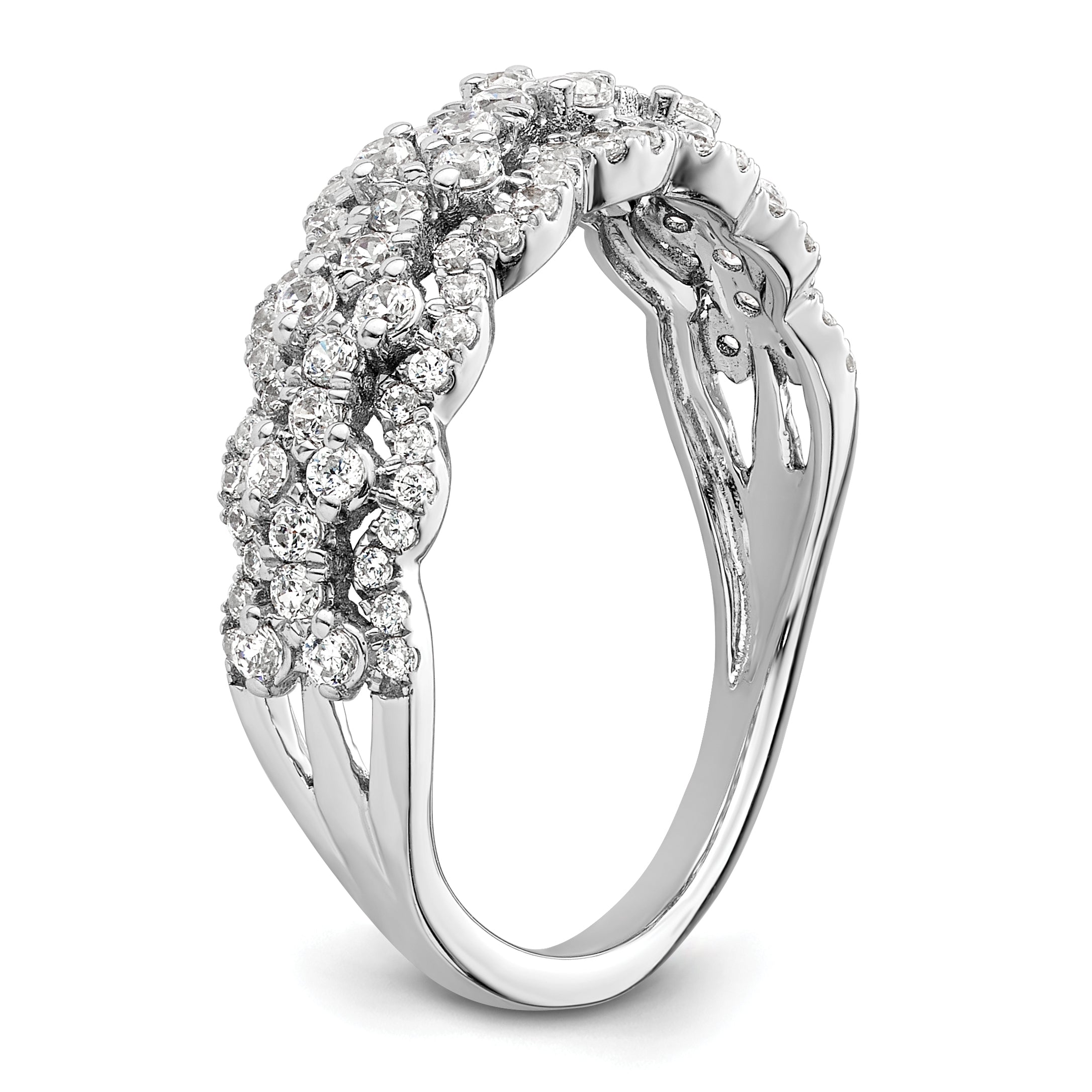 14K White Gold Lab Grown Diamond VS/SI+ G+ Band