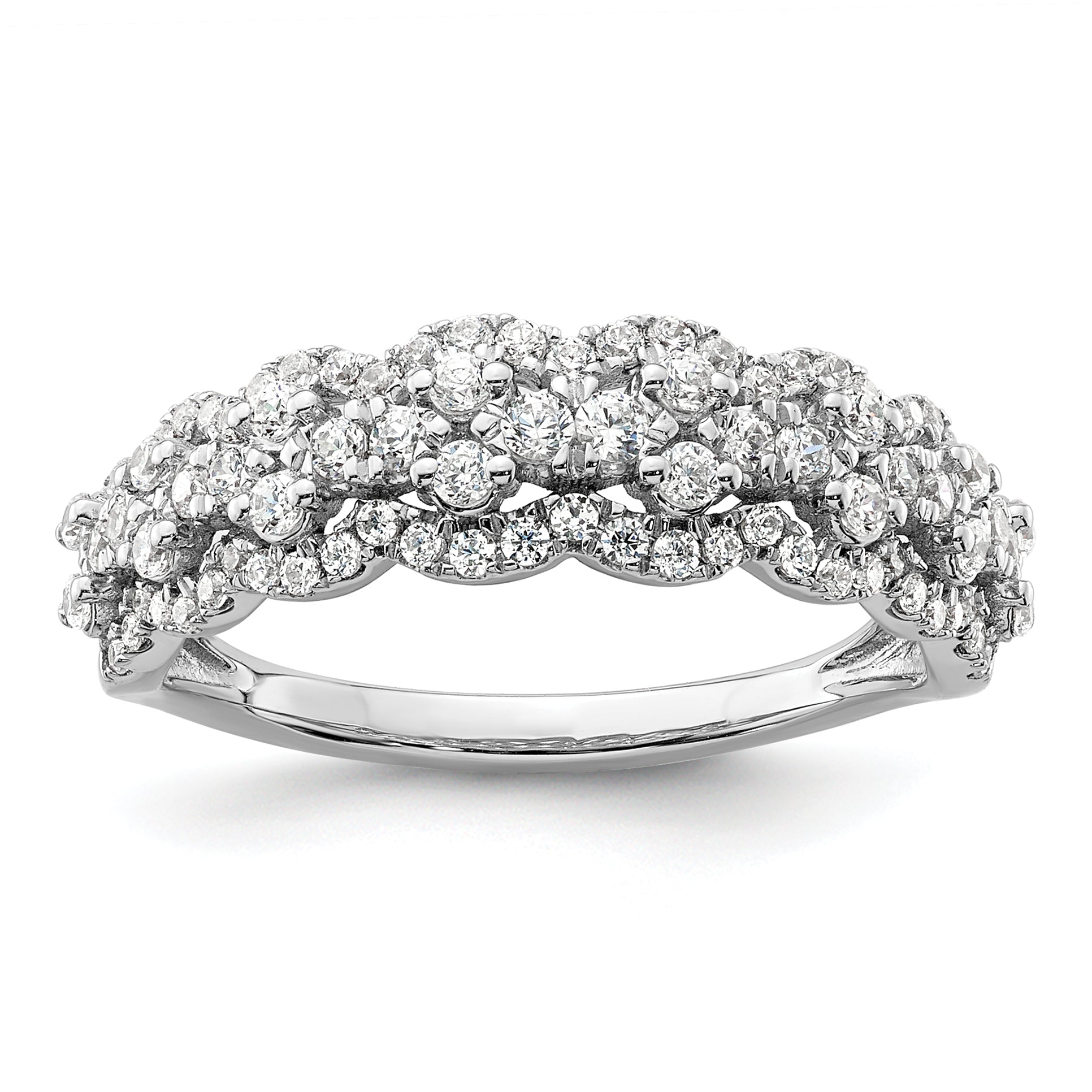 14K White Gold Lab Grown Diamond VS/SI+ G+ Band