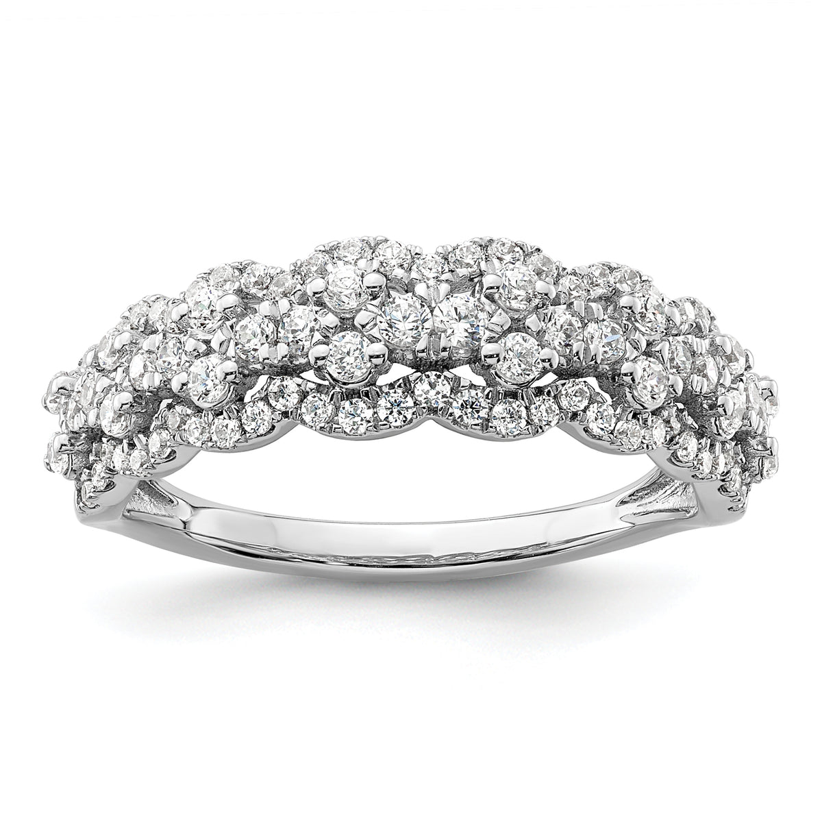 14K White Gold Lab Grown Diamond VS/SI+ G+ Band