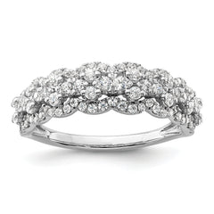 14K White Gold Lab Grown Diamond VS/SI+ G+ Band