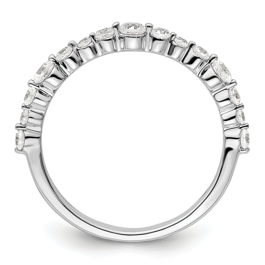 14k White Gold 1/2 carat Lab Grown Diamond VS/SI+ G+ Complete Fashion Band