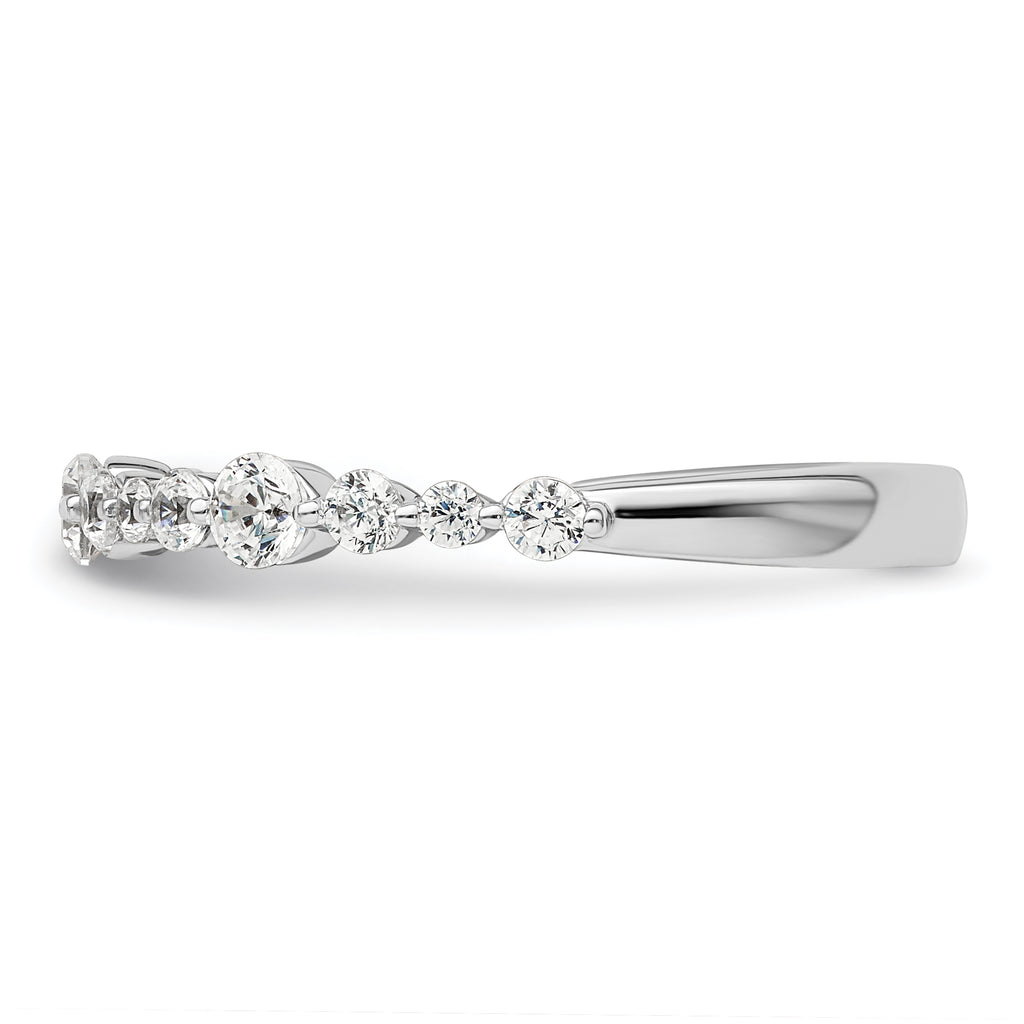 14k White Gold 1/2 carat Lab Grown Diamond VS/SI+ G+ Complete Fashion Band