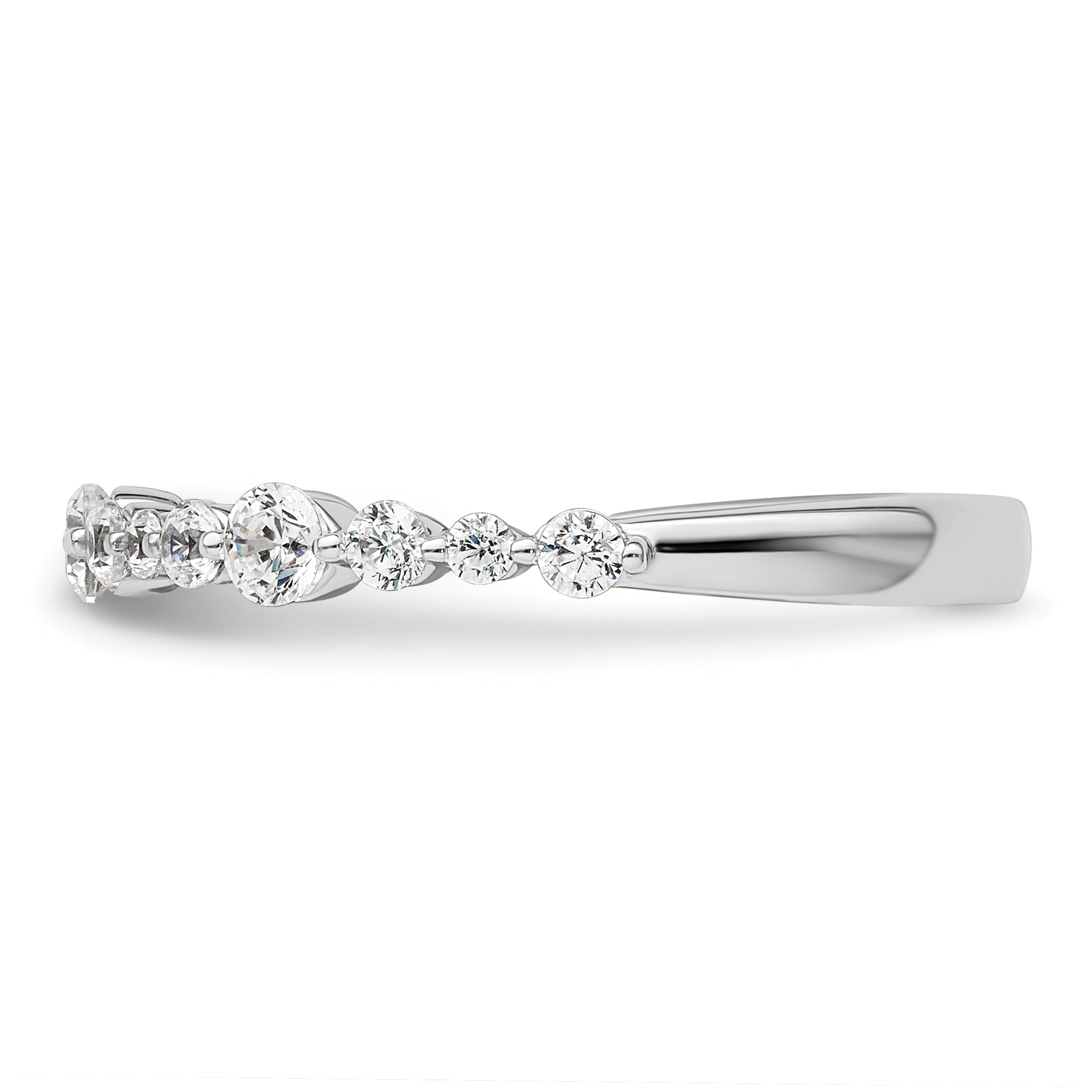 14k White Gold 1/2 carat Lab Grown Diamond VS/SI+ G+ Complete Fashion Band