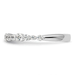 14k White Gold 1/2 carat Lab Grown Diamond VS/SI+ G+ Complete Fashion Band