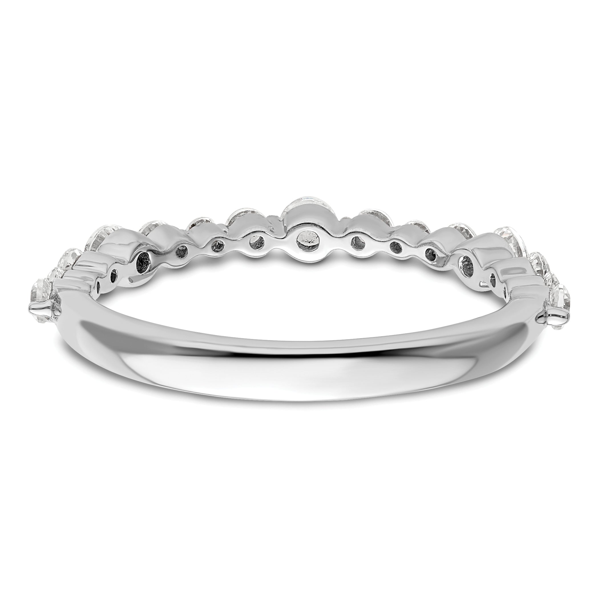 14k White Gold 1/2 carat Lab Grown Diamond VS/SI+ G+ Complete Fashion Band