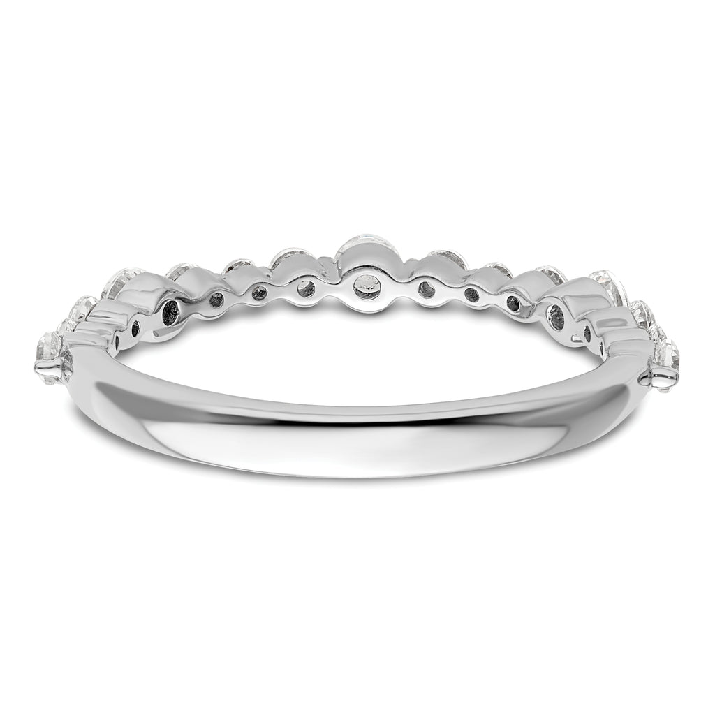 14k White Gold 1/2 carat Lab Grown Diamond VS/SI+ G+ Complete Fashion Band