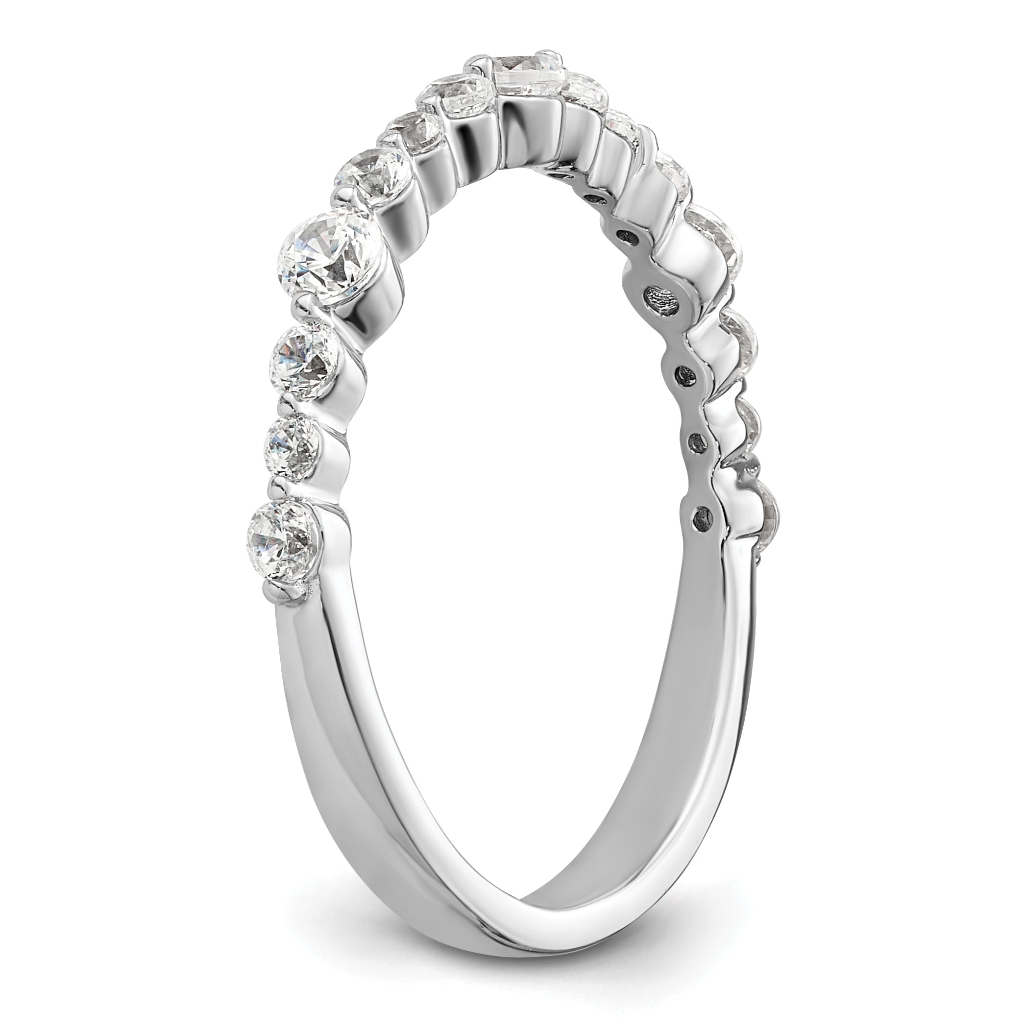14k White Gold 1/2 carat Lab Grown Diamond VS/SI+ G+ Complete Fashion Band