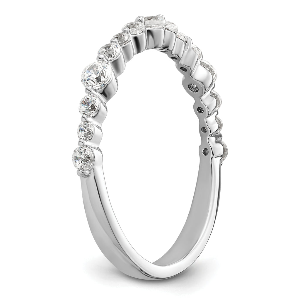 14k White Gold 1/2 carat Lab Grown Diamond VS/SI+ G+ Complete Fashion Band