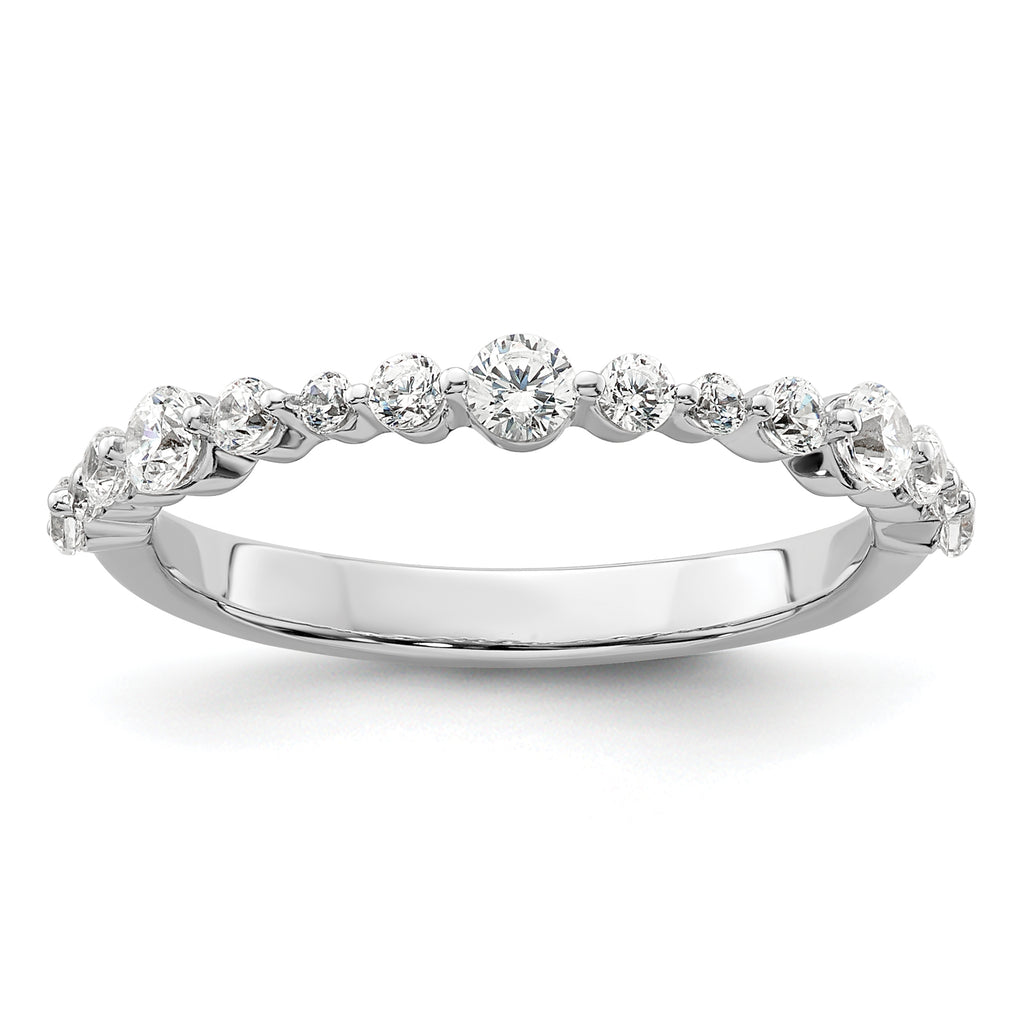 14k White Gold 1/2 carat Lab Grown Diamond VS/SI+ G+ Complete Fashion Band