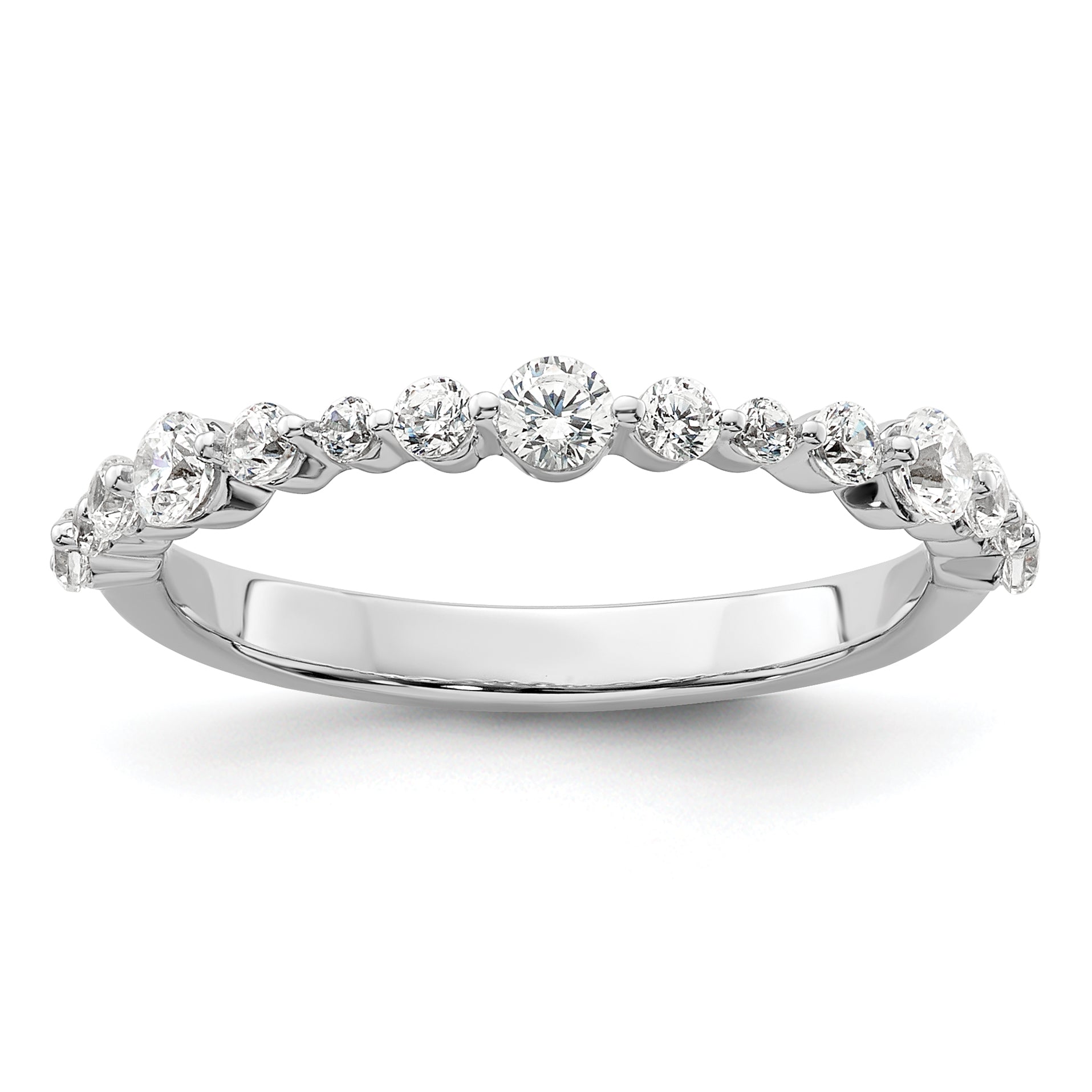 14k White Gold 1/2 carat Lab Grown Diamond VS/SI+ G+ Complete Fashion Band