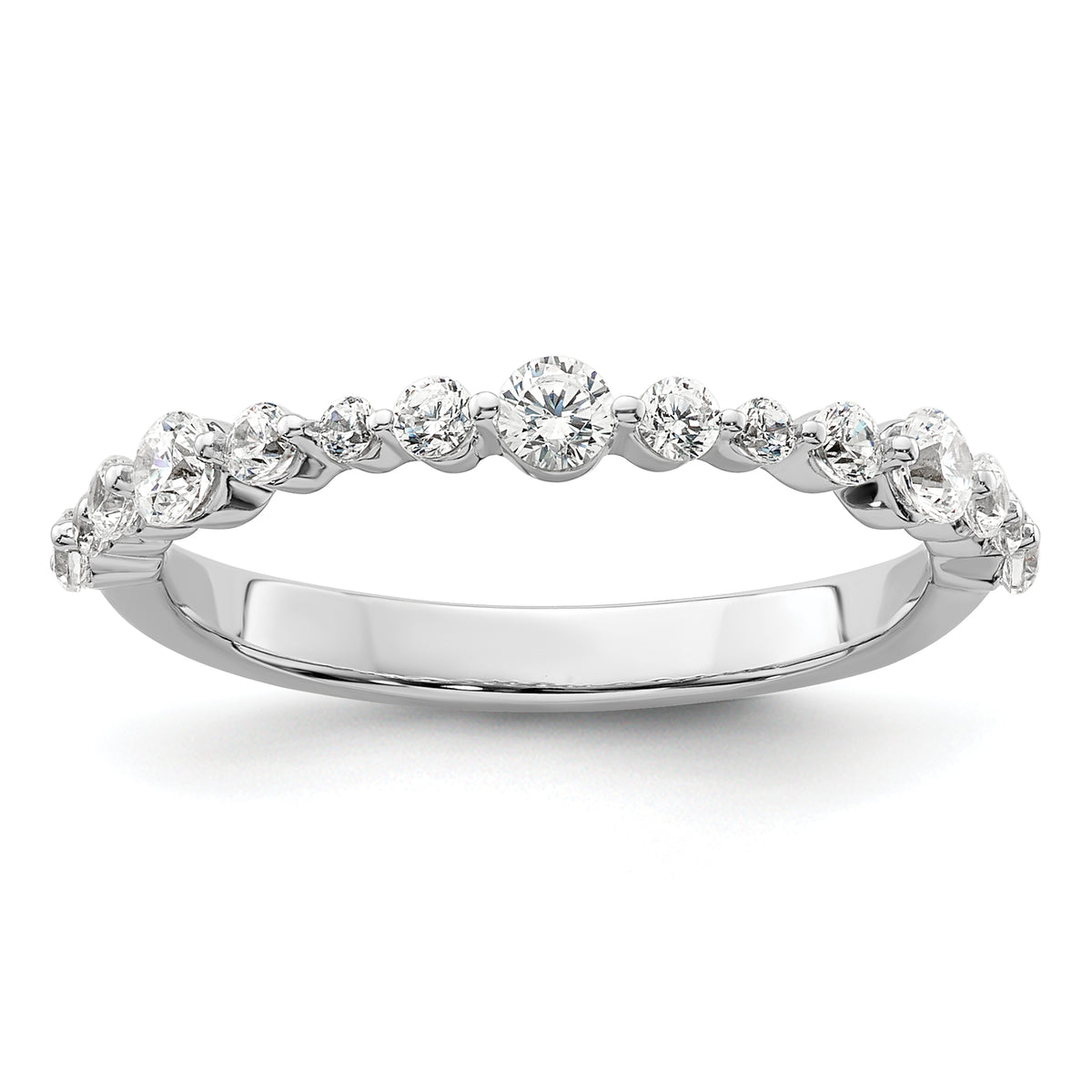 14k White Gold 1/2 carat Lab Grown Diamond VS/SI+ G+ Complete Fashion Band