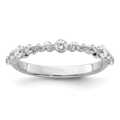 14k White Gold 1/2 carat Lab Grown Diamond VS/SI+ G+ Complete Fashion Band