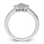 14k White Gold 1/4 carat Lab Grown Diamond VS/SI+ G+ Complete Cluster Ring