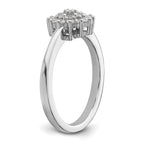 14k White Gold 1/4 carat Lab Grown Diamond VS/SI+ G+ Complete Cluster Ring