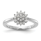 14k White Gold 1/4 carat Lab Grown Diamond VS/SI+ G+ Complete Cluster Ring