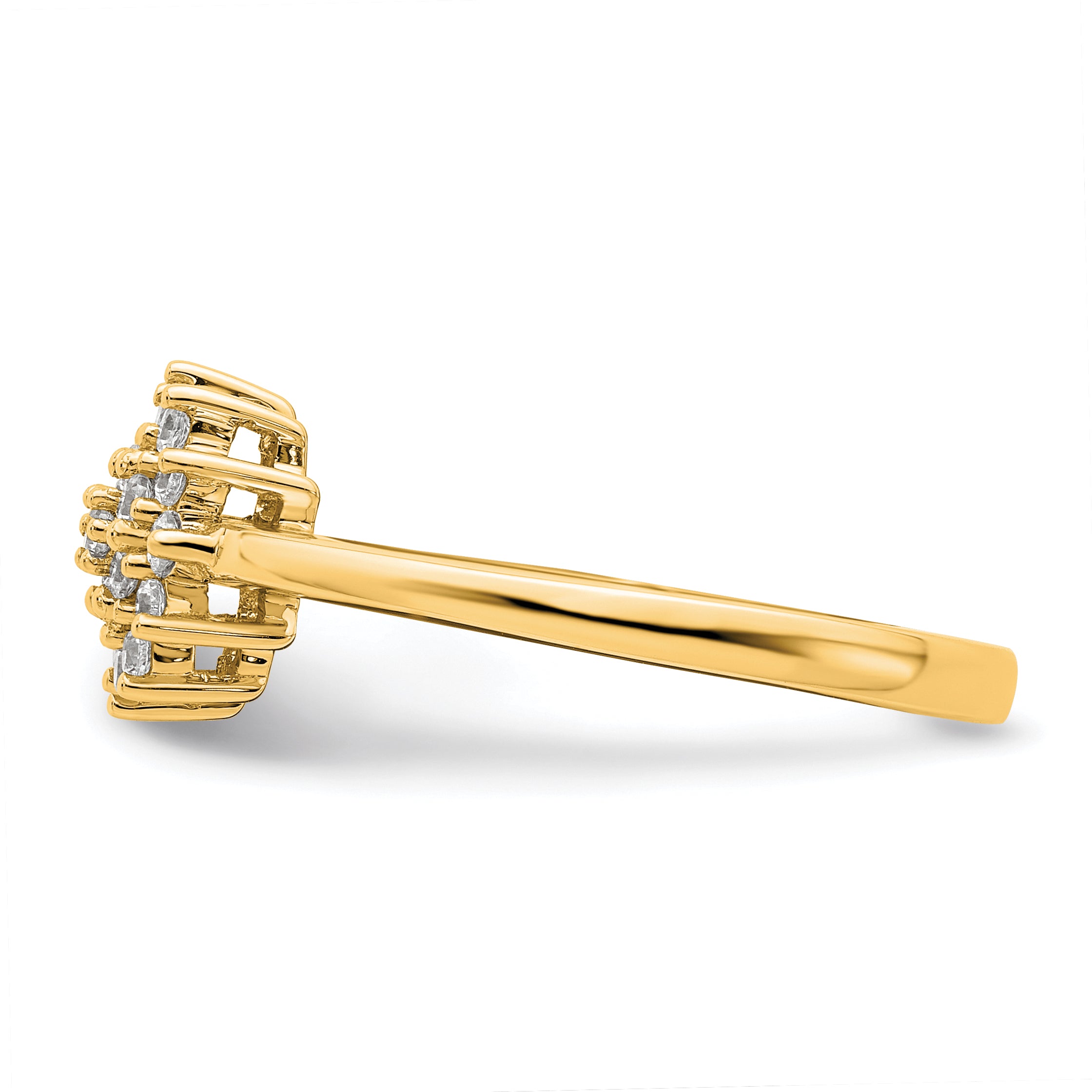 14k 1/4 carat Lab Grown Diamond VS/SI+ G+ Complete Cluster Ring